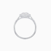Art Deco Style Asscher Cut Halo Engagement Ring with Diamond - Shahin Jewelry